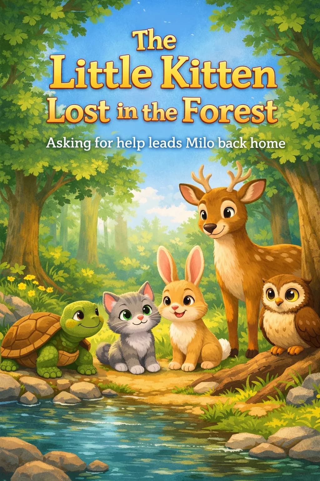The Little Kitten Lost In The Forest, a Puztory story cover