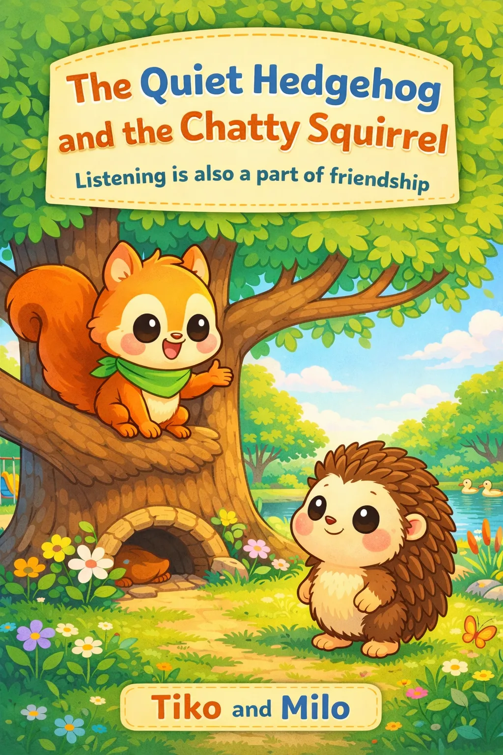 The Quiet Hedgehog And The Chatty Squirrel, a Puztory story cover